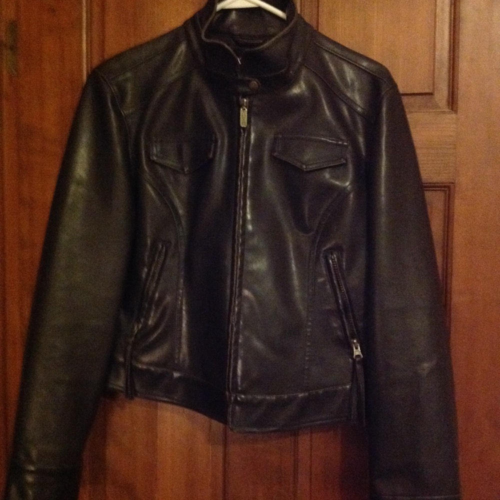 Faux leather jacket
